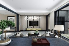  別墅客廳電視機(jī)背景墻設(shè)計(jì)